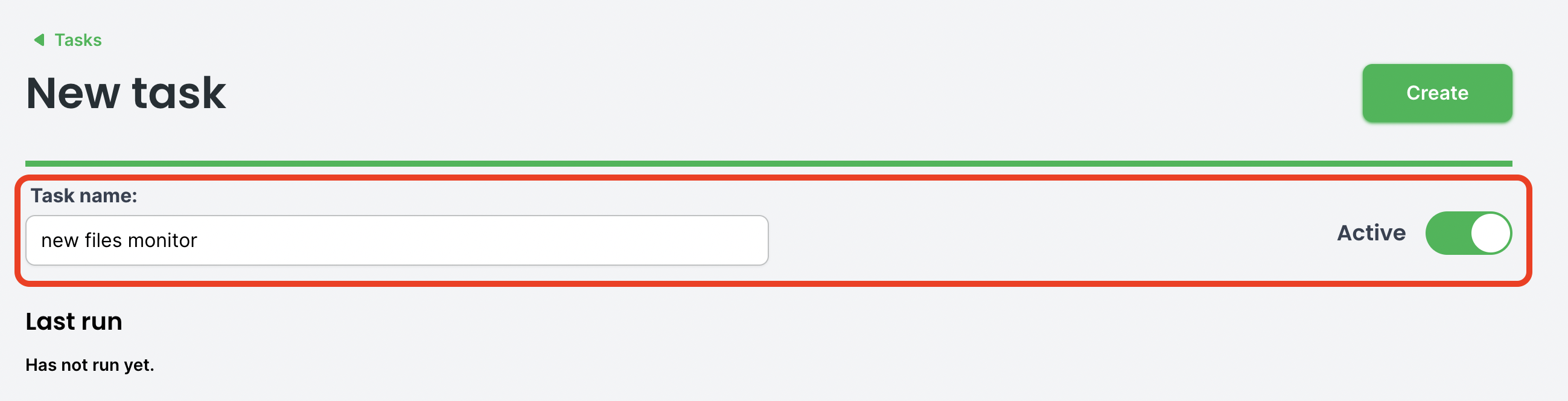 SFTP Task creation